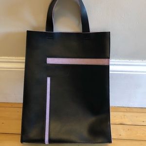 Leather/suede computer bag, NWOT